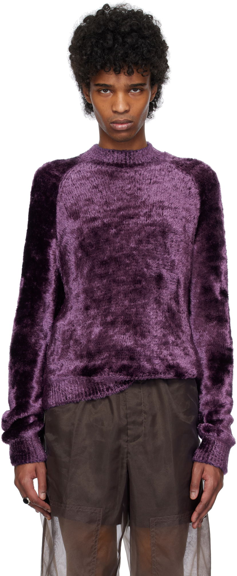 Villapaita Dries Van Noten Dries Van Noten Shag Knit Sweater Violetti | 251-021227-1707