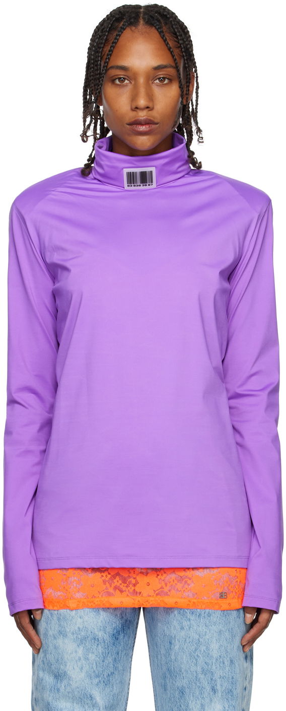 Villapaita VETEMENTS VTMNTS Turtleneck Long Sleeve Top Violetti | VL14TO300I