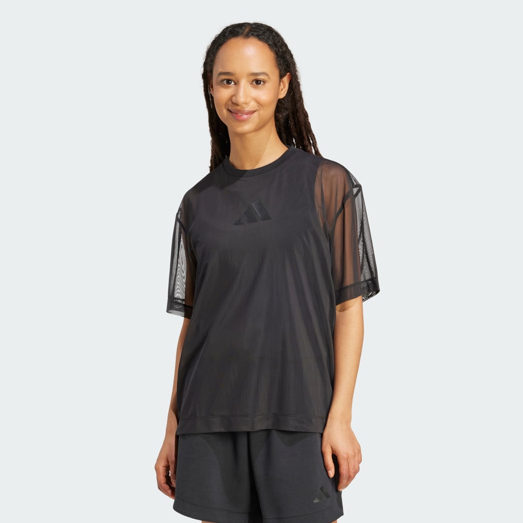 T-paita adidas Performance ALL SZN Lux Mesh Tee Musta | JM3737, 0