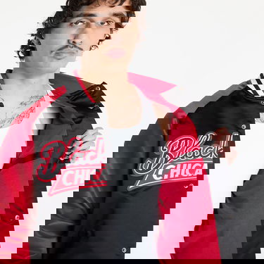 Bomber-takki Mitchell & Ness Mitchell & Ness NHL Blackhawks Double Clutch Satin Jacket Punainen | JK9196-CBHBKSC, 3