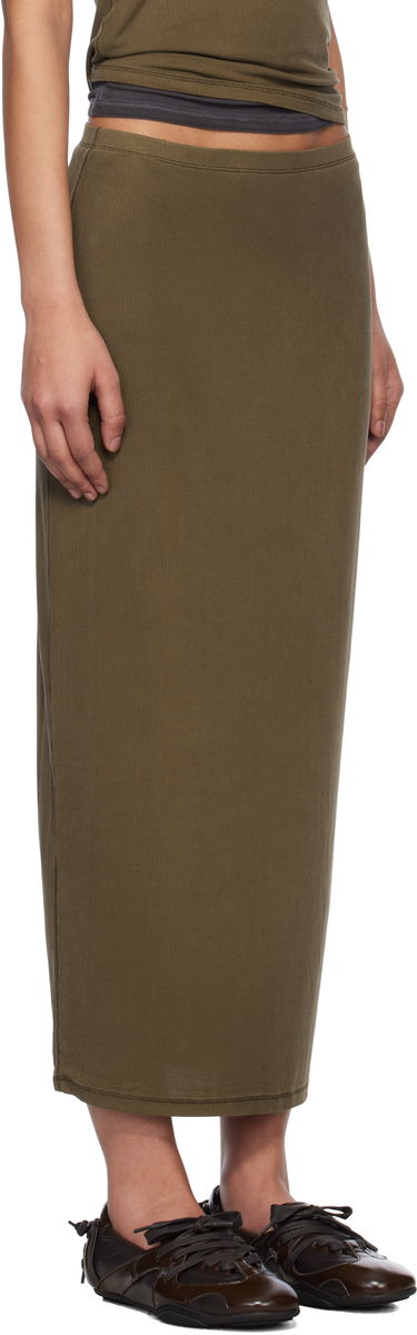 Hame Acne Studios Acne Studios Midi Ribbed Skirt Harmaa | AF0505-, 4