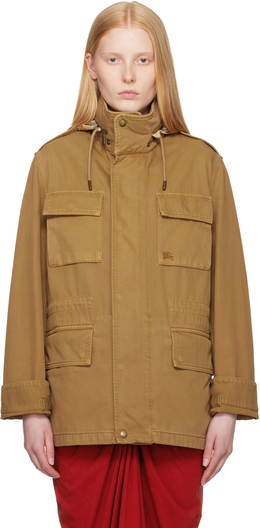 Parka Burberry Burberry Hooded Field Jacket Ruskea | 8106036