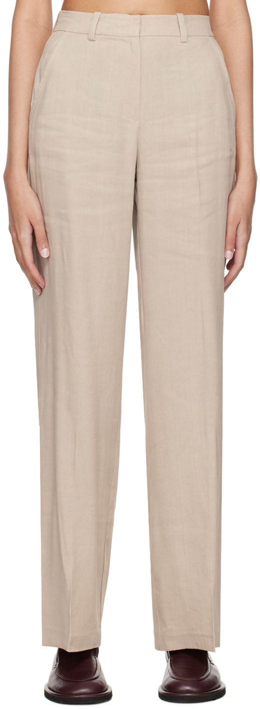 Housut Anine Bing Kline Straight Leg Trousers Beige | A-03-3344-SDA26