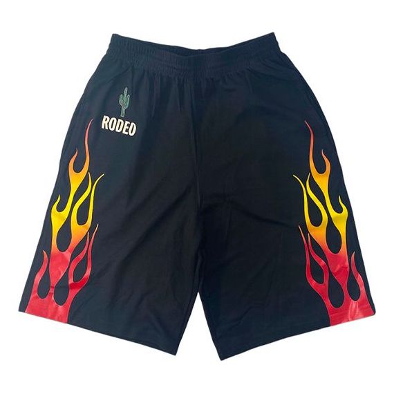 Shortsit Cactus Jack by Travis Scott Travis Scott x AUGUSTA Rodeo Tour Flame Shorts Musta | TC-407, 0