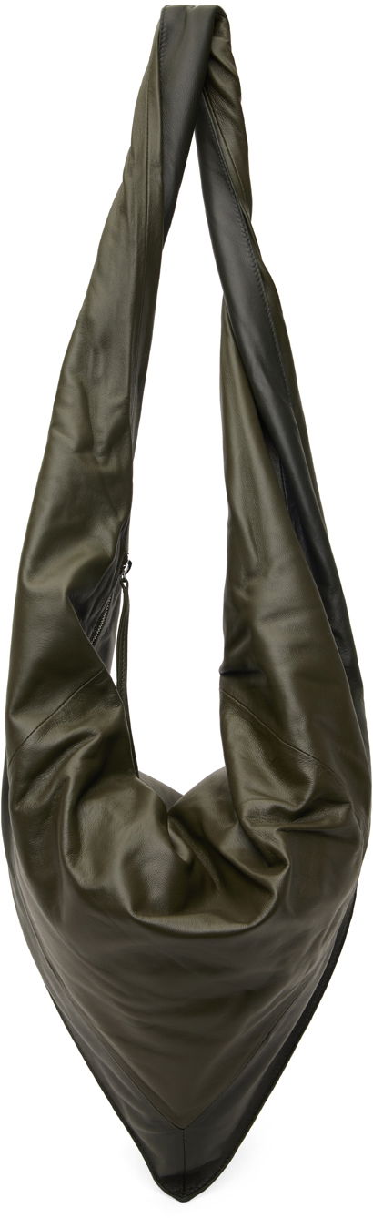 Kangaskassi LEMAIRE Scarf Leather Shoulder Bag Vihreä | BG0078 LL0075