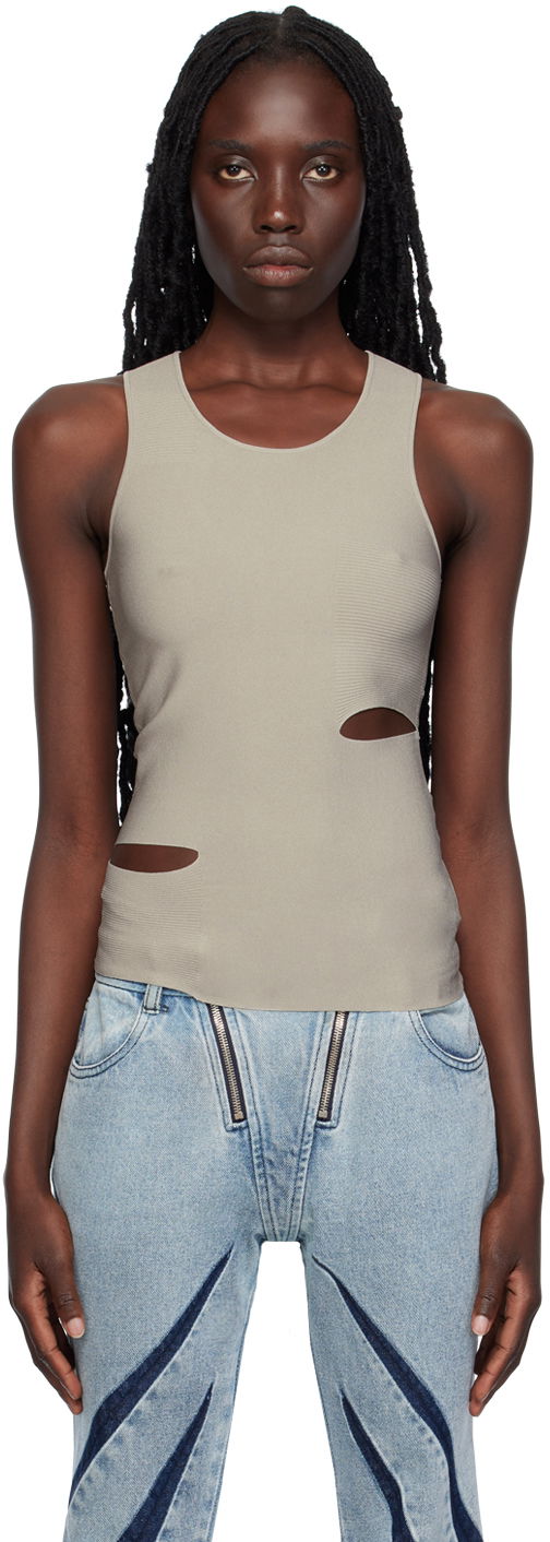 Tankkitoppi Dion Lee Slit Detail Tank Top Harmaa | C7211P23