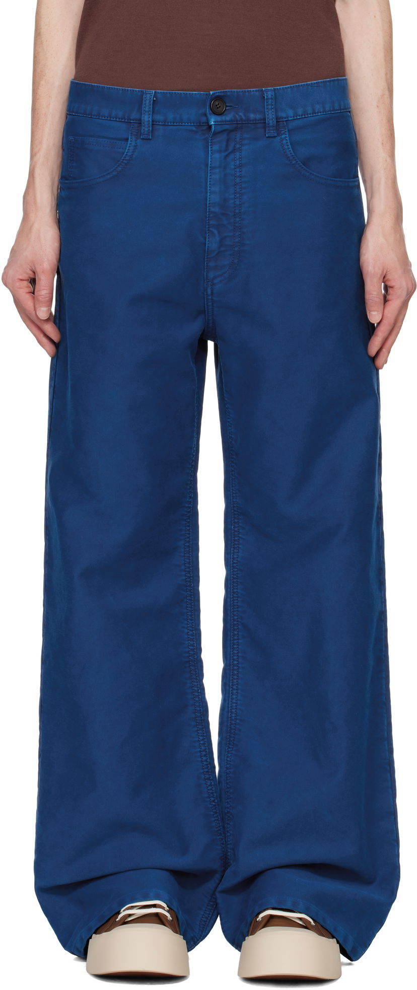 Housut Marni Marni Overdyed Wide Leg Jeans Sininen | PUMU0073GX USCY01