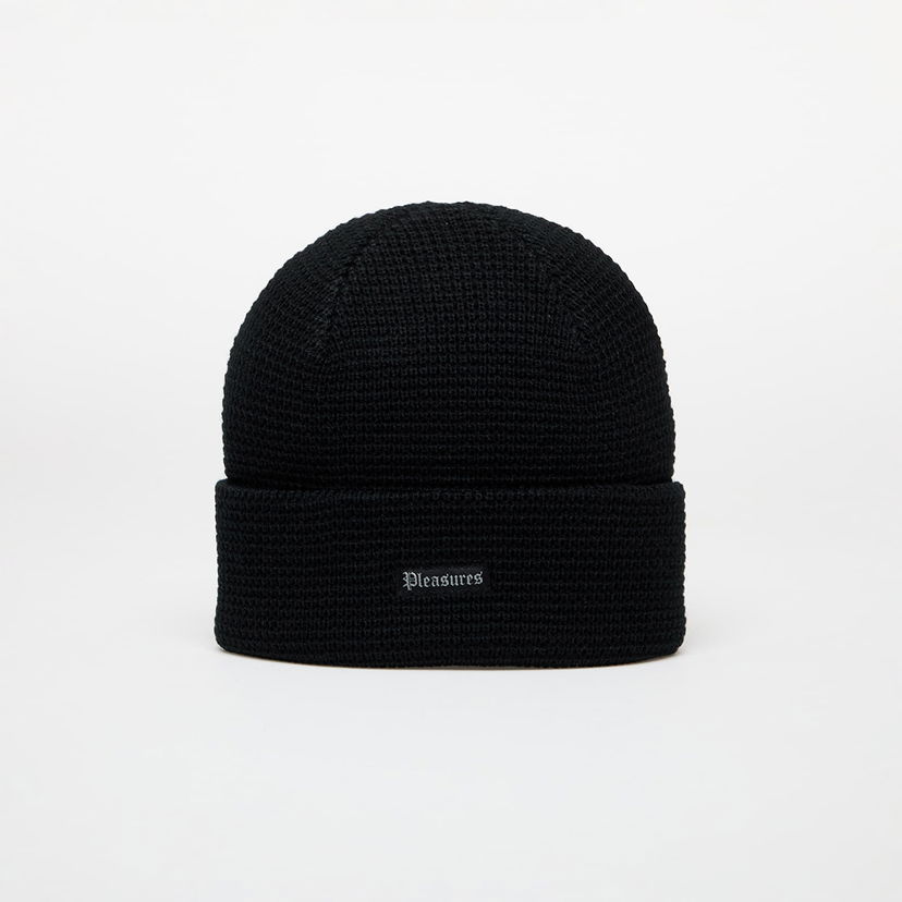 Pipo Pleasures Waffle Knit Beanie Musta | P24W056 BLACK