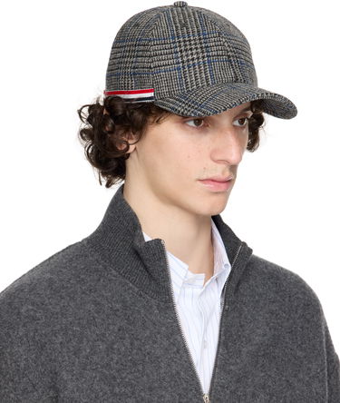 Korkki Thom Browne Thom Browne Prince of Wales Hunting Tweed Baseball Cap Harmaa | MHC328A-F0930, 1