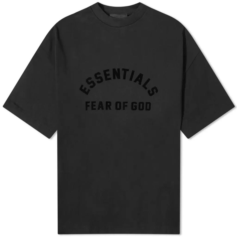 T-paita Fear of God Essentials Printed Logo T-Shirt Musta | 125SP242004F