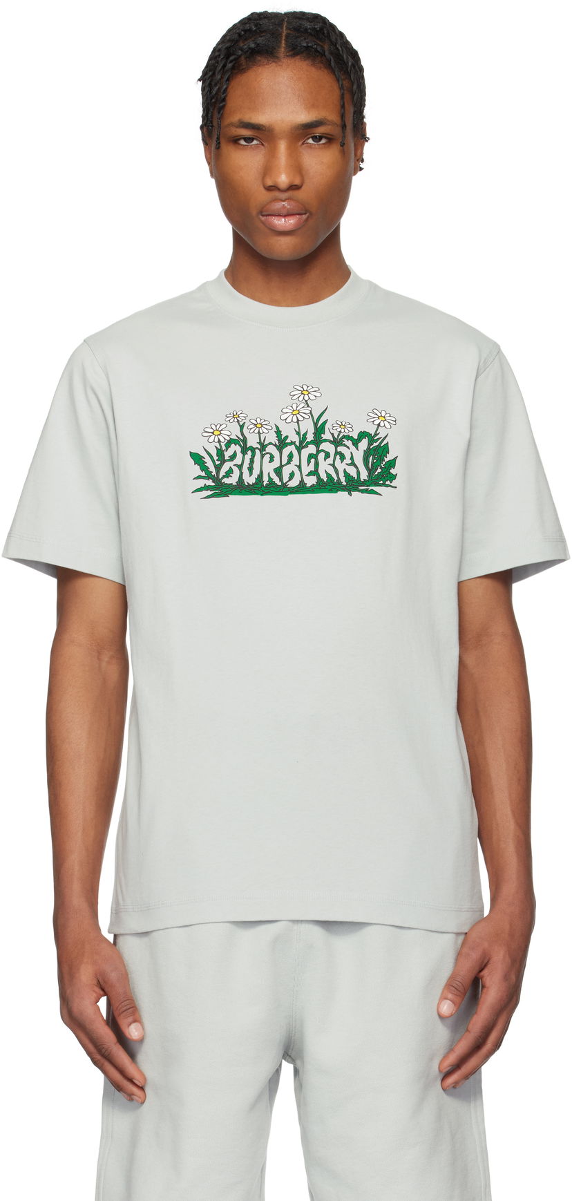 T-paita Burberry Burberry Daisy Logo Graphic T-Shirt Harmaa | 8104901