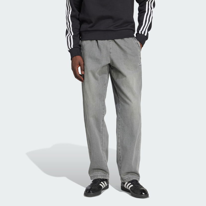 Housut adidas Performance Adicolor Stone Denim Relaxed Fit Pants Harmaa | JW5920