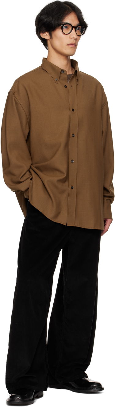 Paita Studio Nicholson Studio Nicholson Jude Button-Down Shirt Ruskea | JUDE SNM - 884, 3