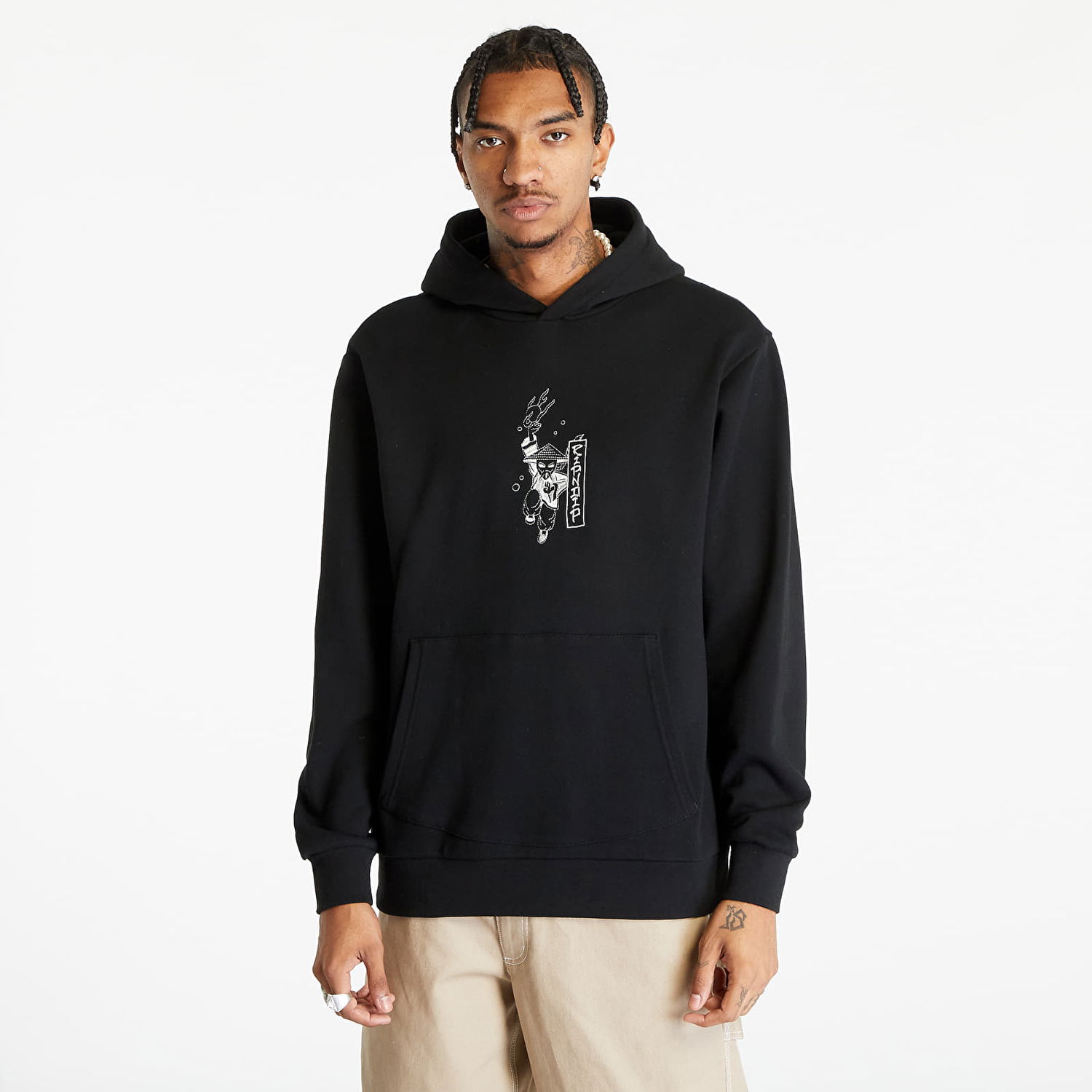 Huppari RIPNDIP Ryu Embroidered Hoodie Musta | RND10204, 0
