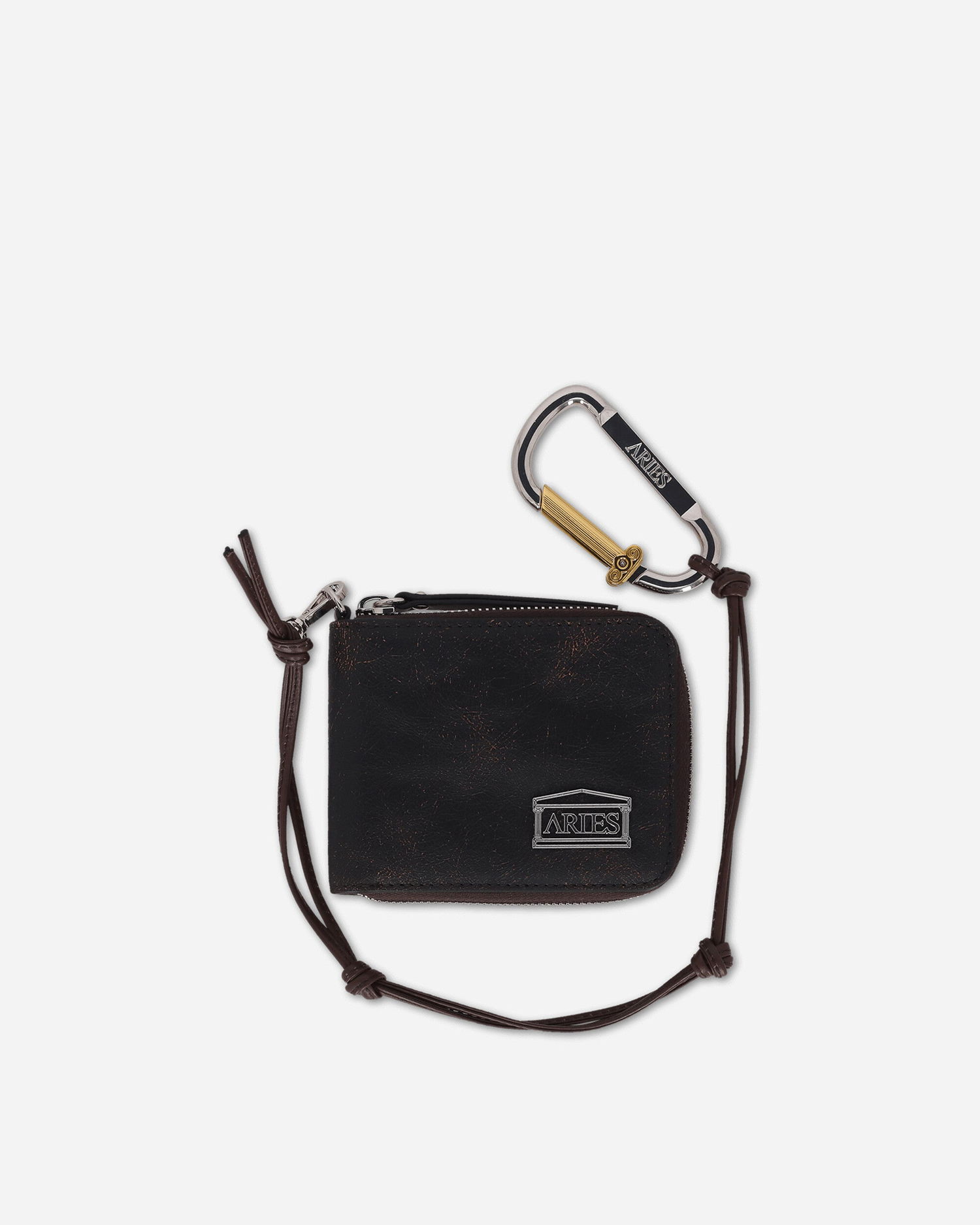 Lompakko Aries Vintage Leather Bobby Wallet Musta | AR1001604 Brown, 1