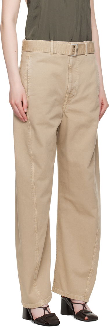 Housut LEMAIRE Lemaire Twisted Belted Pants Beige | PA326 LD1042, 1