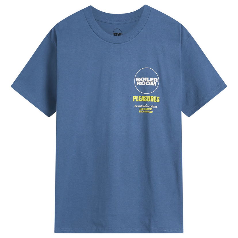 T-paita Pleasures Pleasures Boiler Room Turntable Loud Music Encouraged T-Shirt Sininen | P25F010-BLU