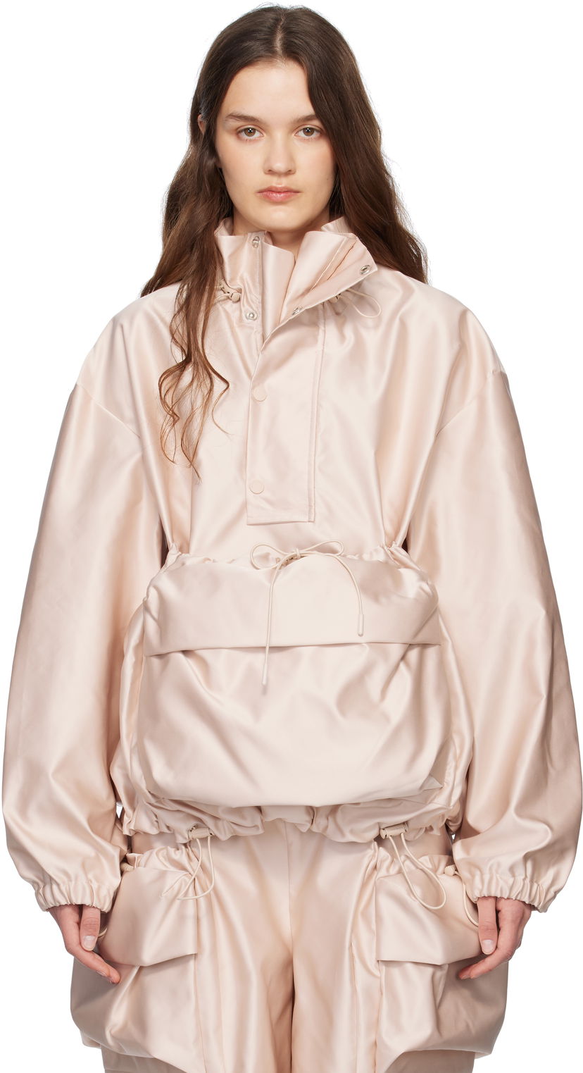 Tuulitakki Simone Rocha Simone Rocha Drawstring Cargo Flap Pocket Jacket Vaaleanpunainen | 6117 1221