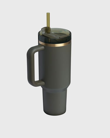 Juomapullo Stanley Quencher H2.O FlowState Handled Tumbler 40 oz with Straw Vihreä | 10-10824-988, 2