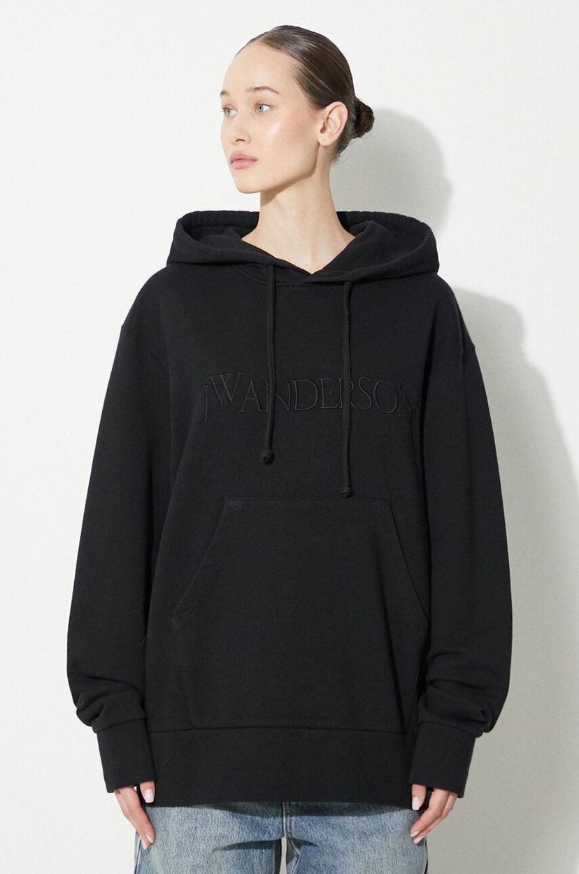 Huppari JW Anderson Anderson Logo Embroidery Hoodie Musta | JW0164.PG0861.999