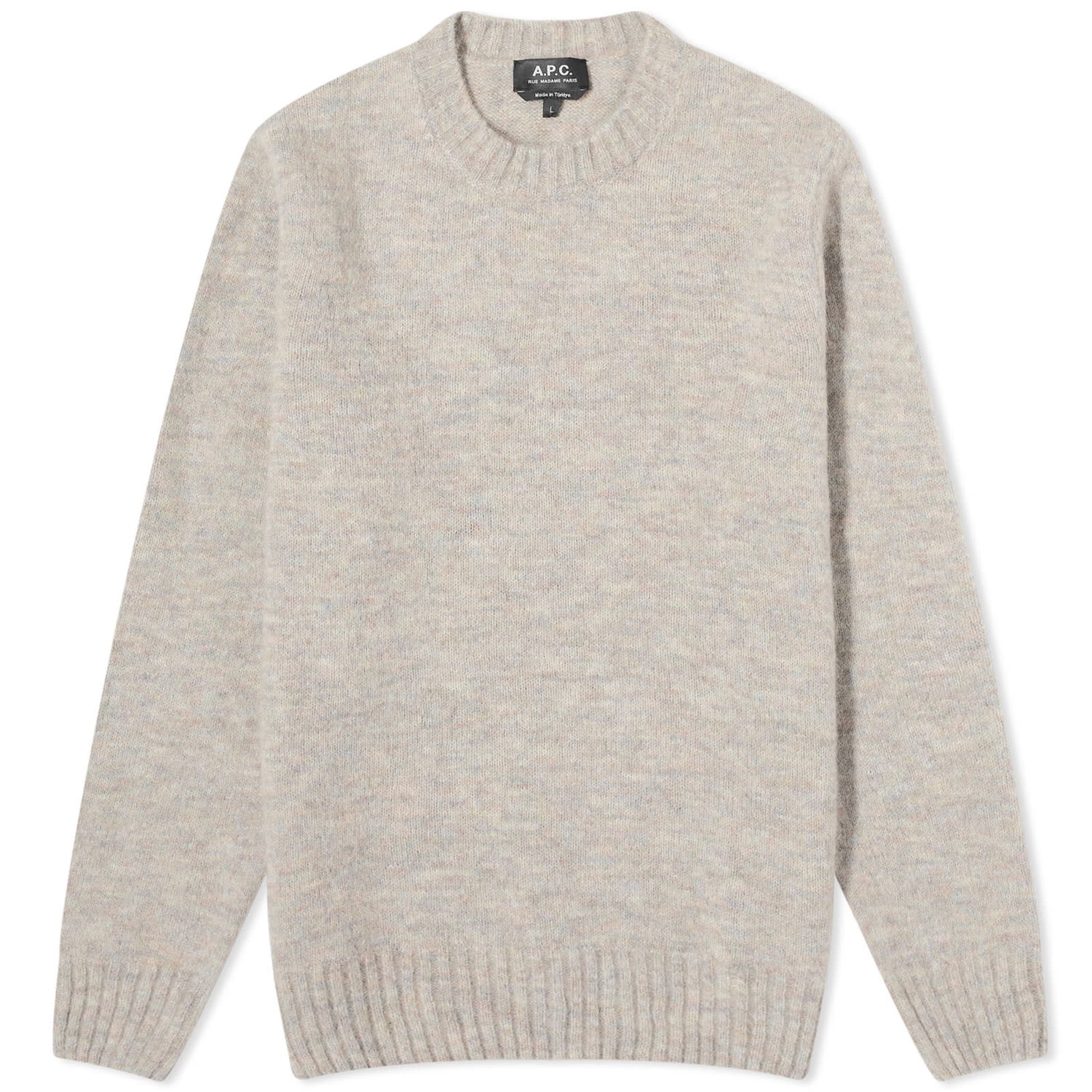 Villapaita A.P.C. Lucas Brushed Alpaca Crewneck Harmaa | WOAOG-H23151-PLB, 0