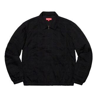 Tuulitakki Supreme Patchwork Harrington Jacket Musta | SUP-SS19-074