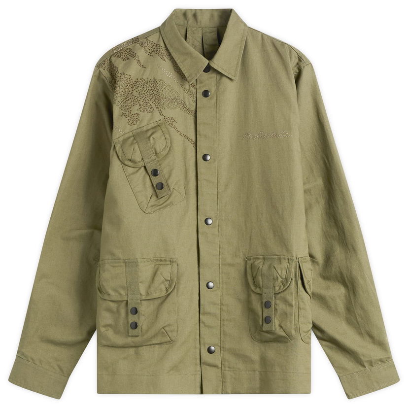 Paita Maharishi M.A.L.I.C.E. Embroidered Utility Shirt Vihreä | 7093-OLV