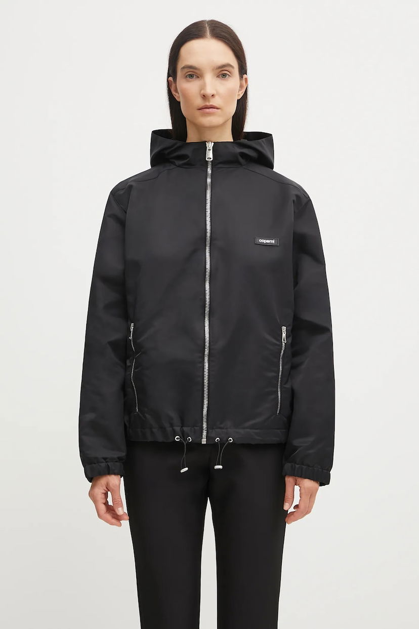 Takki Coperni Coperni Horn Hooded Jacket Musta | COPOW13F3003