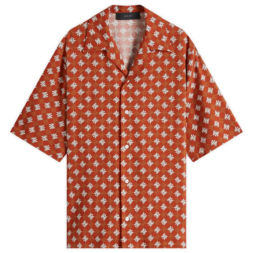 Paita AMIRI Amiri MA Quad Camp Collar Shirt, Size M Oranssi | AMSTCA1104-809
