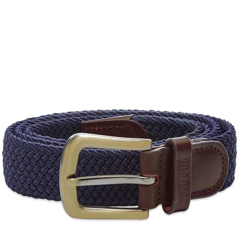 Vyöt Barbour Barbour Stretch Webbing Leather Belt Tummansininen | MAC0038NY31, 0