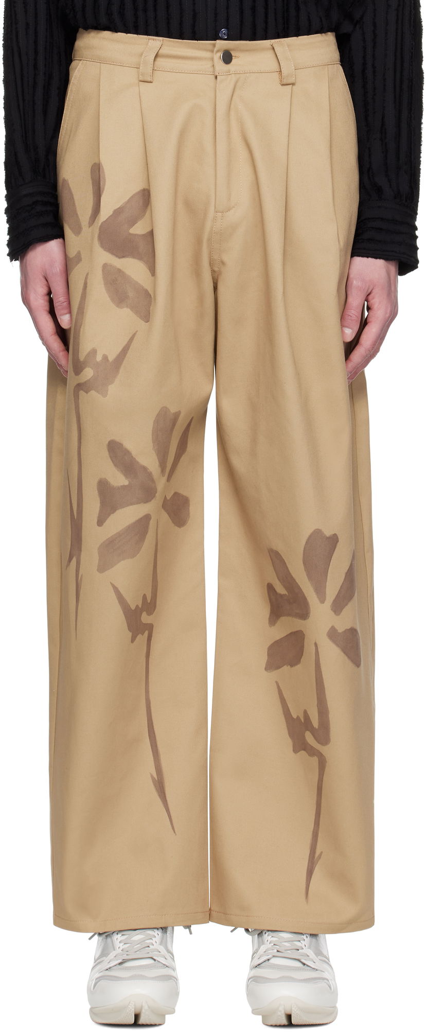 Housut Collina Strada Collina Strada Catchfly Print Trousers Beige | XX6042