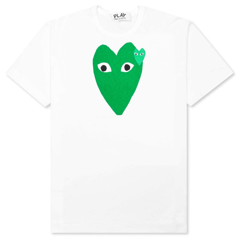 T-paita Comme des Garçons Play Hearts T-Shirt Valkoinen | AZ-T059-051-1, 0