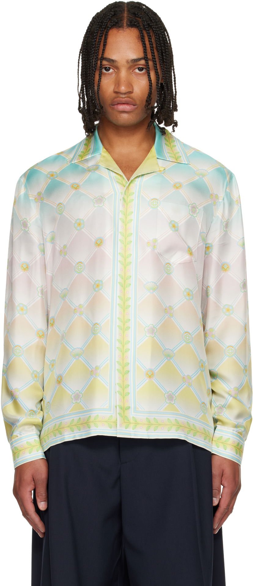 Paita Casablanca Casablanca Multicolor Long Sleeve Shirt Monivärinen | U-AW25-SH-006-02-M