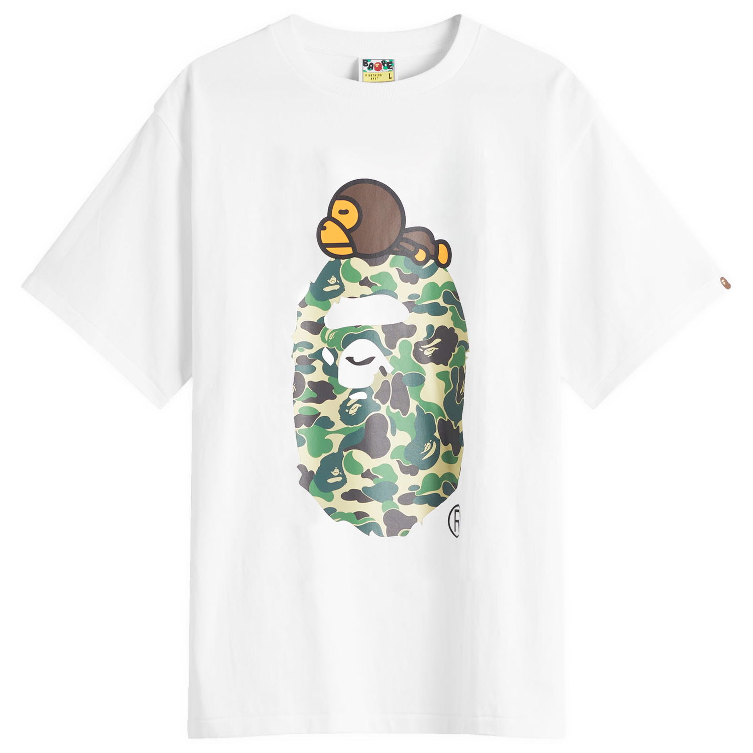 T-paita BAPE A Bathing Ape ABC Camo Big Ape Head Graphic Tee Valkoinen | 002TEL301002M-WGN, 1