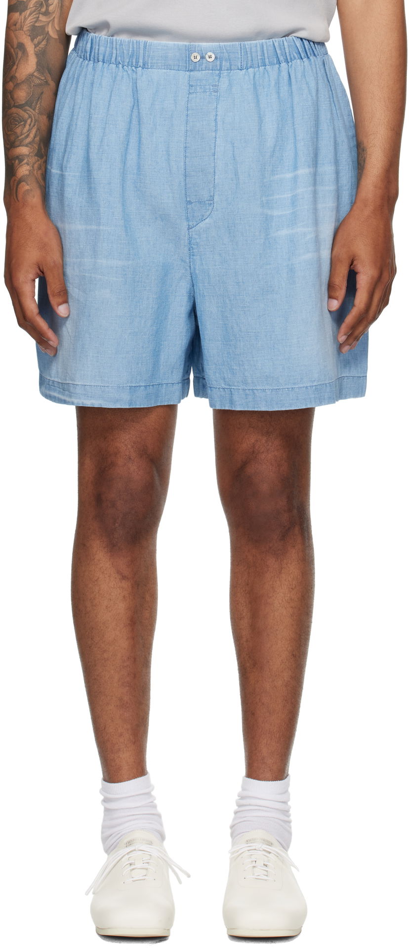 Shortsit Acne Studios Acne Studios Stamp Shorts Sininen | BE0183-