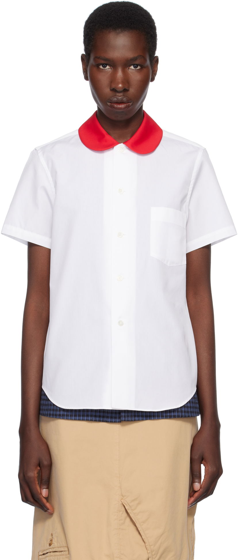 Paita Comme des Garçons Comme des Garçons Girl Broad Cotton Shirt Valkoinen | NO-B014-051