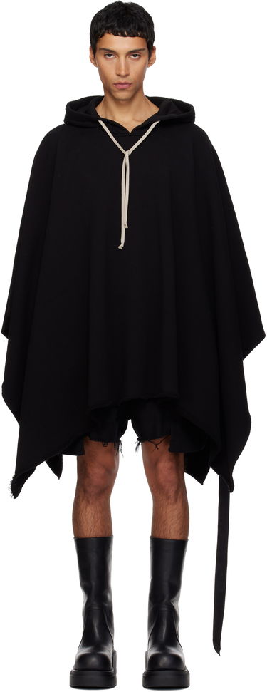 Huppari Rick Owens DRKSHDW Poncho Hoodie Musta | DU02E7275 FSL, 0