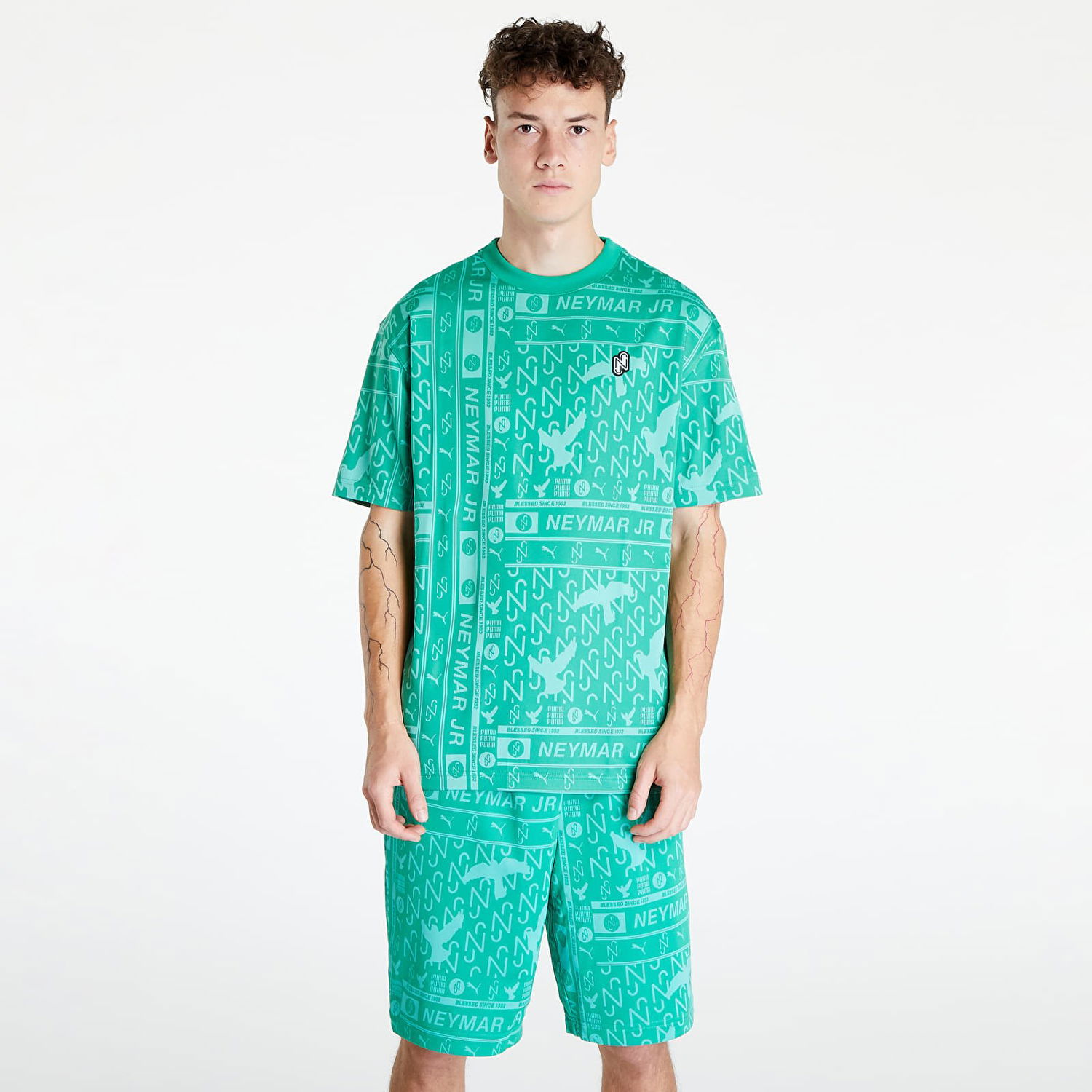 T-paita Puma Neymar Jr x Jacquard Tee Vihreä | 535730 82, 0