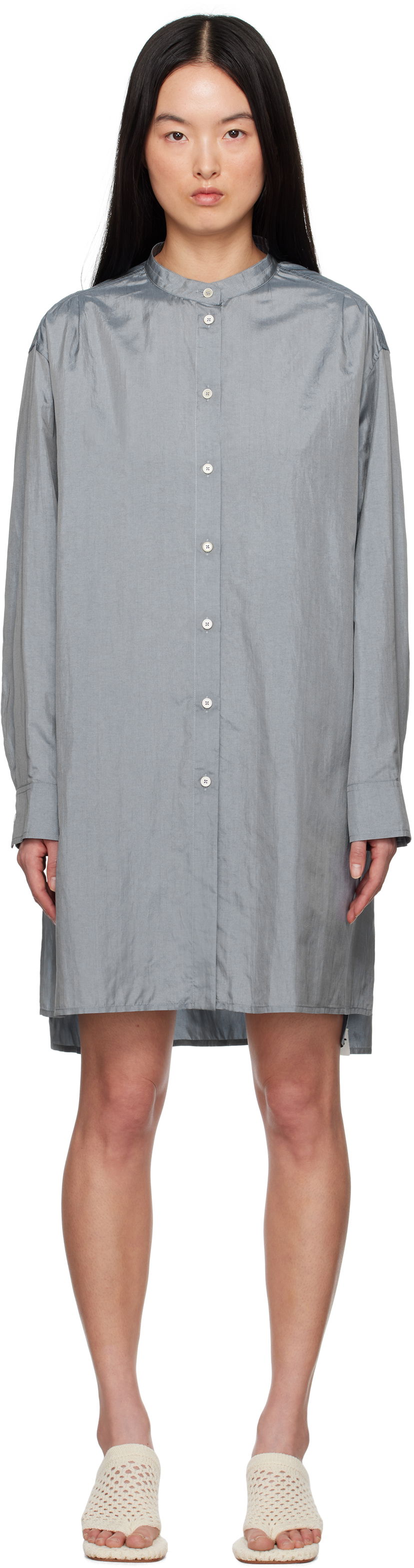 Mekko Jil Sander Jil Sander Band Collar Minidress Harmaa | J40DL0159_J70003