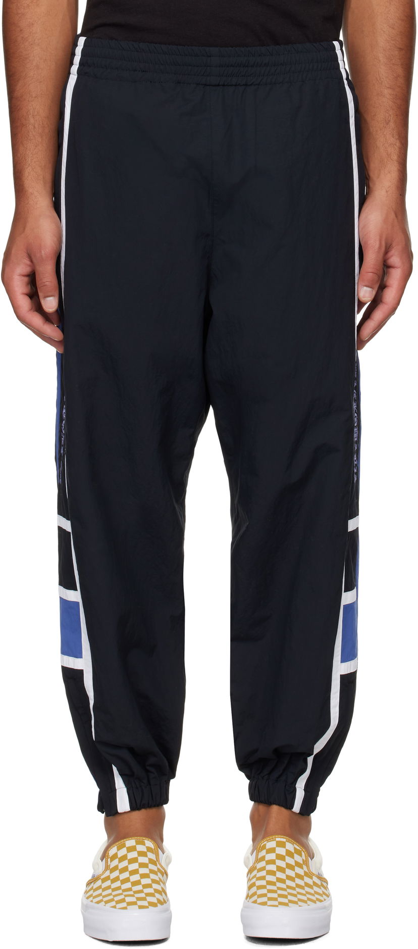 Housut WACKO MARIA Embroidered-Logo Track Pants Musta | 24FW-WMO-TP01