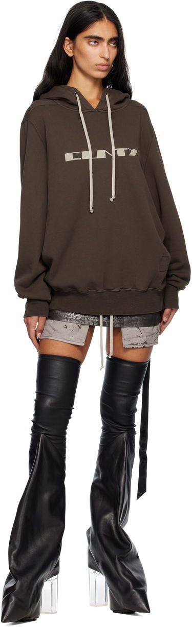 Huppari Rick Owens Concordians Oversized Hoodie Ruskea | DS02E7241 FSLP2P, 3