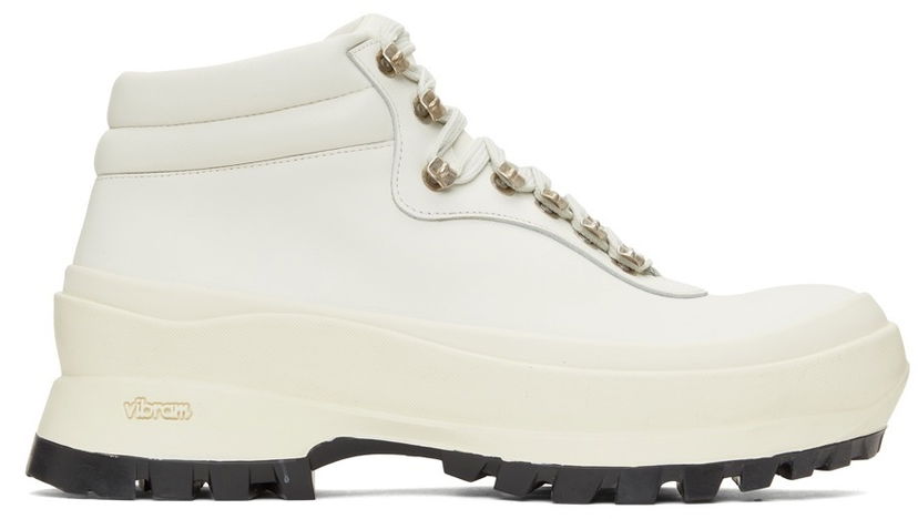 Tennarit ja kengät Jil Sander Jil Sander Leather Hiking Boots Valkoinen | JP37001A_14513