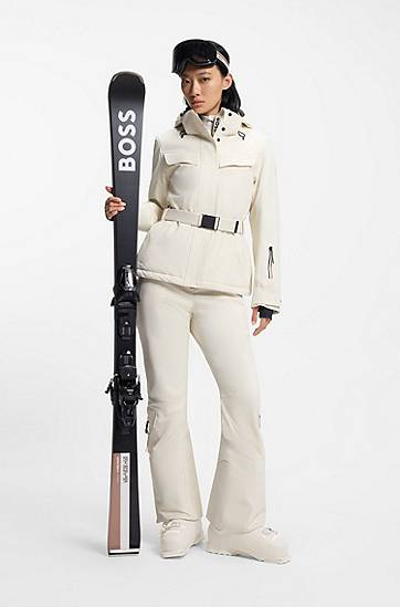 Takki BOSS Ski Water-Repellent Regular-Fit Jacket Valkoinen | 50549047, 1