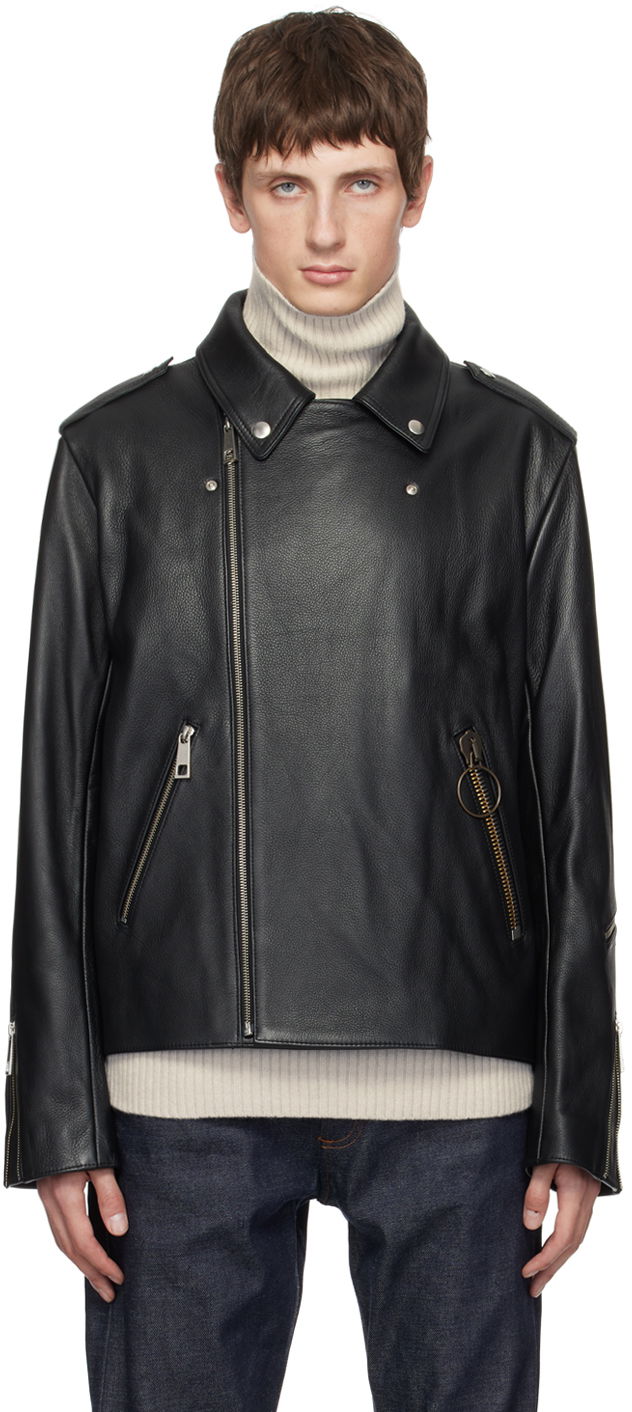 Takki A.P.C. JW Anderson x Leather Jacket Musta | PXBTO-H02848, 0
