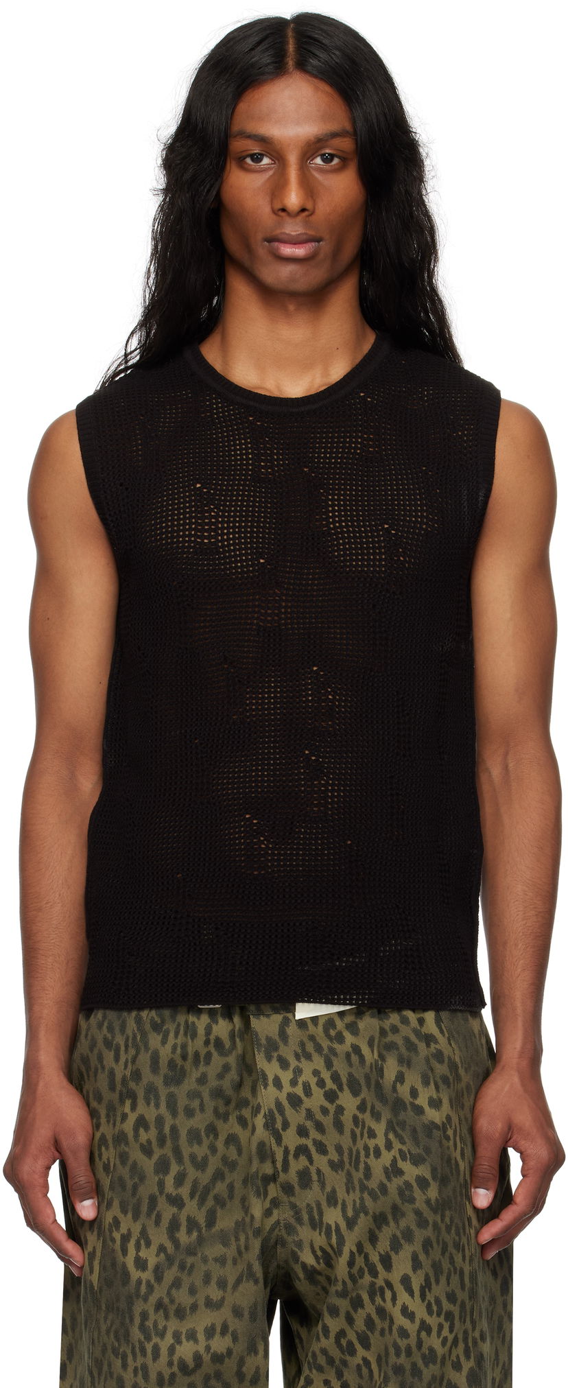 Tankkitoppi Andersson Bell Andersson Bell Net Damaged Sleeveless Tank Top Musta | atb1328m