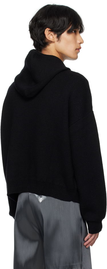 Huppari HELIOT EMIL HELIOT EMIL Lampi Knit Zip-Up Hoodie Musta | PREAW25_M_07_076_BLK01, 2