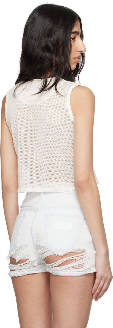 Tankkitoppi Maison Margiela MM6 Maison Margiela Cotton Mesh Tank Top Valkoinen | S62NL0052 M20111, 2