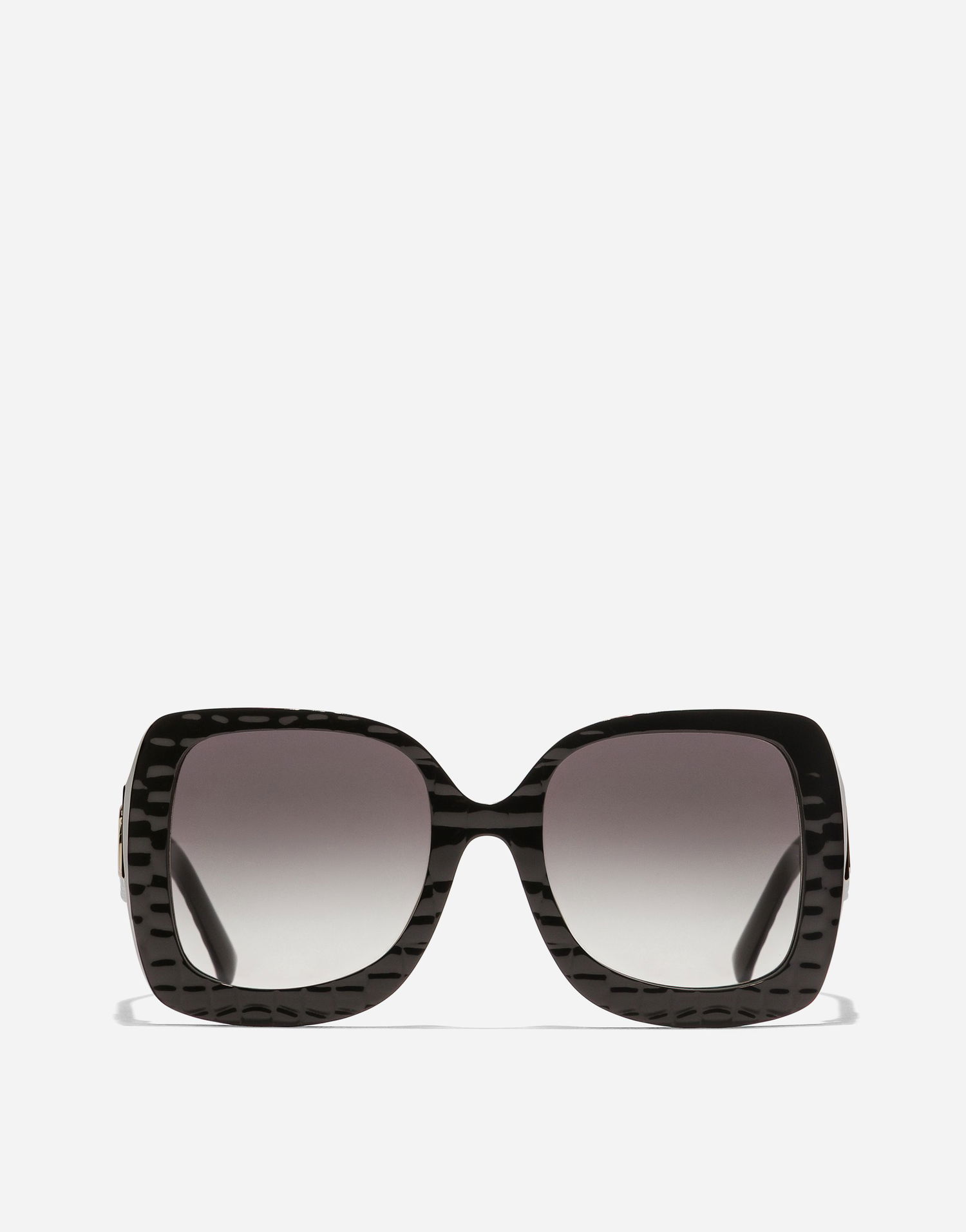 Aurinkolasit Dolce & Gabbana Oversized Square Crossed Textured Gradient Sunglasses Musta | VG4513VP88G9V000, 0