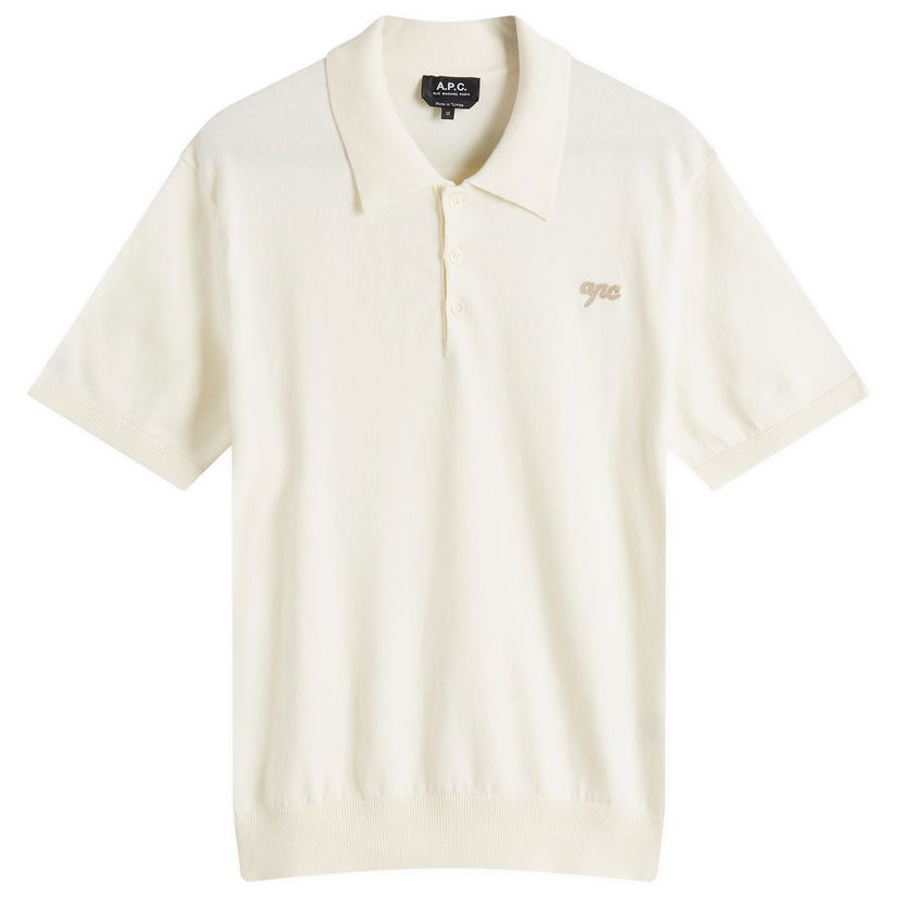 Poolopaita A.P.C. A.P.C. Gregorio Knitted Polo Valkoinen | COGDK-H23393-AAC