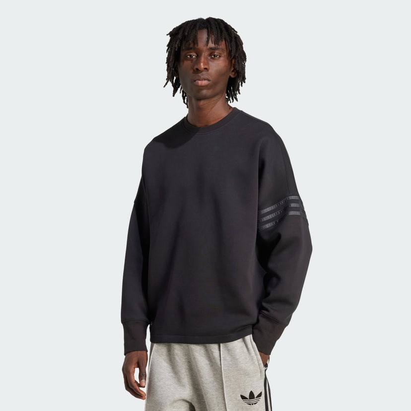 Huppari adidas Performance Neuclassics Oversized Crew Sweatshirt Musta | JW7918